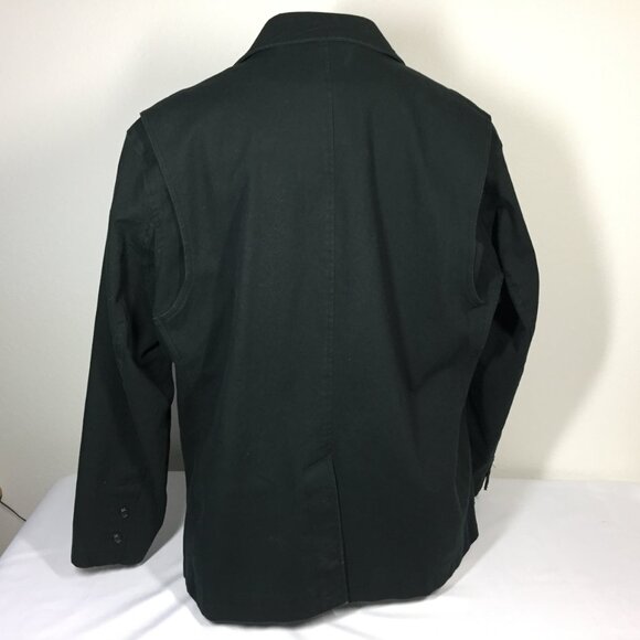Duluth Trading Mens Large Canvas Presentation Jacket Blazer Style Black Heavy - Picture 4 of 8